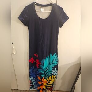 Tommy Bahama Womans XS Blue Floral Long Dress